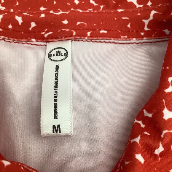 The Bubble Womens Short Sleeve Flutter‎ Tennis Golf Top Red Size Medium NWT - Picture 7 of 9